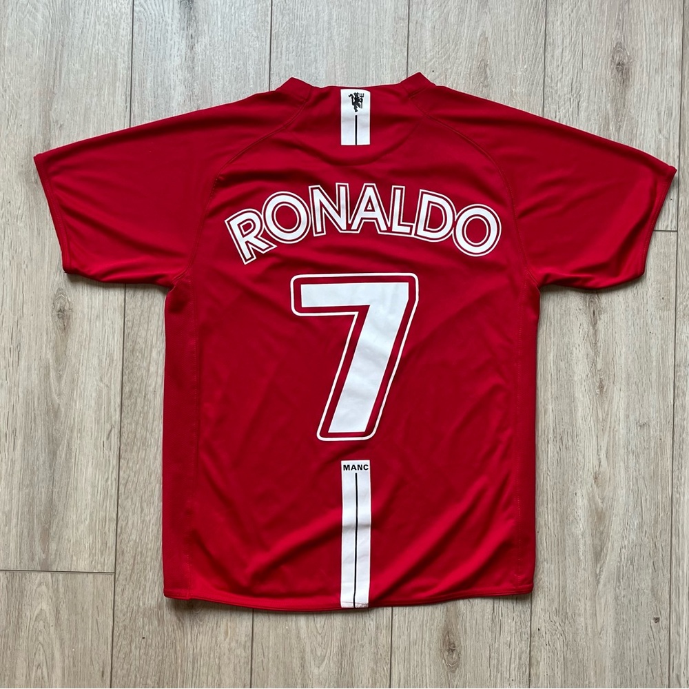 Vintage Megga Sports Manchester United Soccer Shirt, Ronaldo